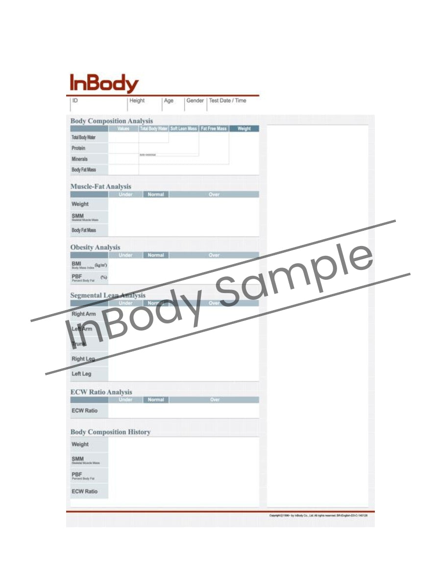 Result Sheet InBody580