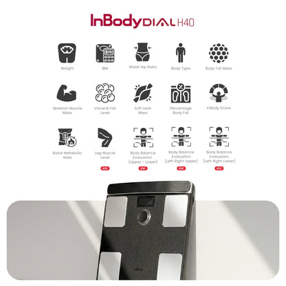 InBodyDial H40 | Smart Body Composition Scale, Digital Weight, Body Fat, BMI, Leg Muscle